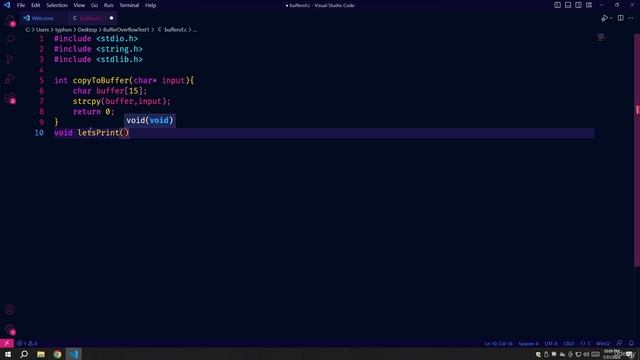 27 Finding and Attacking on Buffer Overflow Vuln 1 Writing and Compiling Hidden Vulnerable Code смотреть онлайн