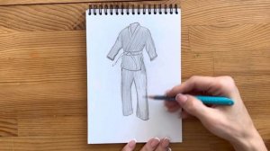 Как нарисовать кимоно карандашом | Рисунок для начинающих поэтапно