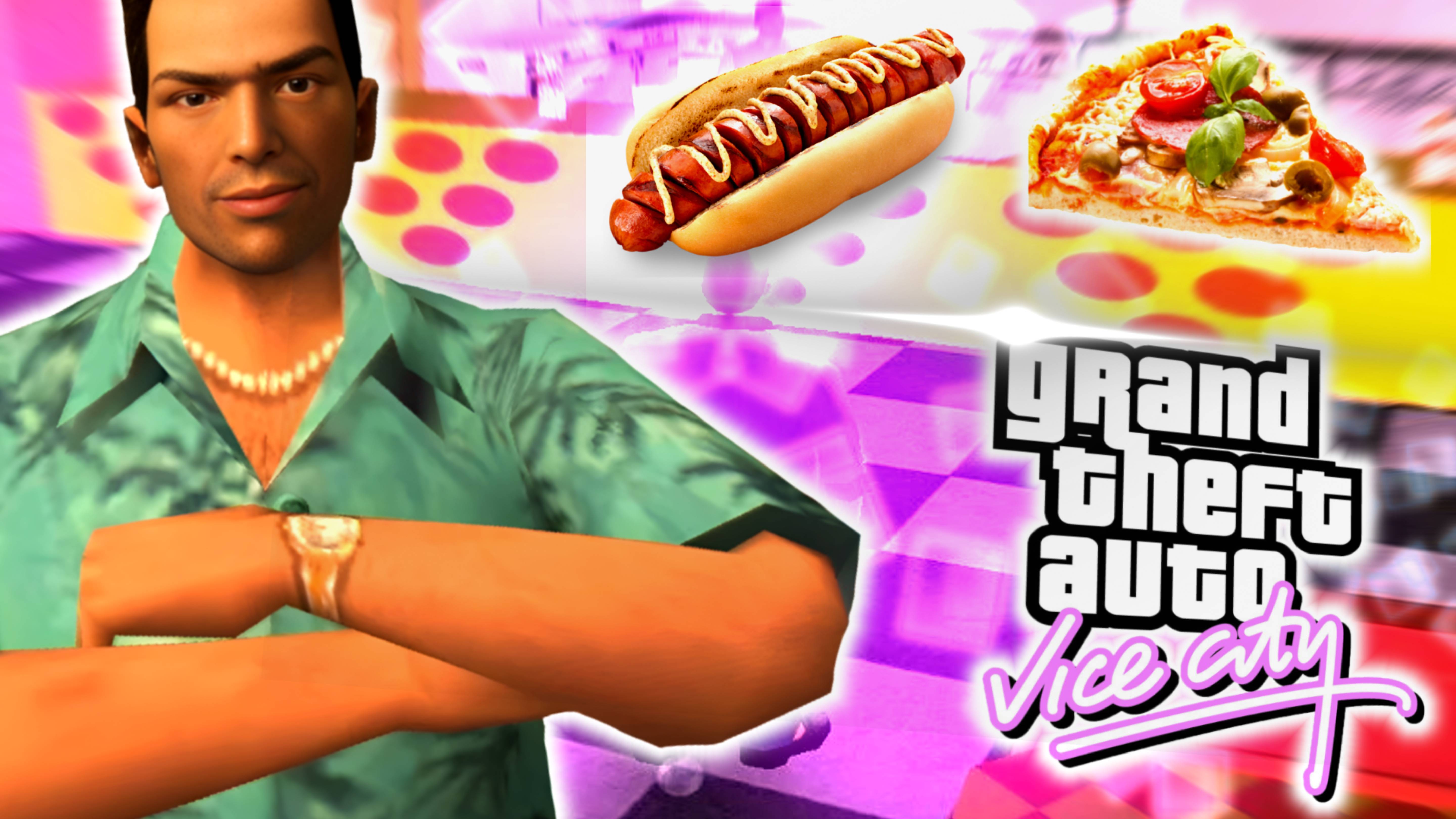 Томми Версетти в зоне фудкорт - ГТА Вайс Сити смотреть онлайн