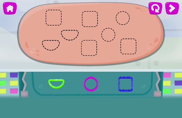 Давай приготовим печенье разных фигур и разного цвета. Игры. Логопедические мультики для детей. смотреть онлайн