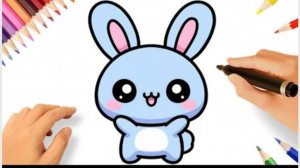 КАК ЛЕГКО НАРИСОВАТЬ КАВАИЙНОГО КРОЛИКА 😍