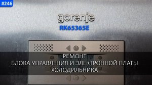 Снимаем и ремонтируем блок управления и электронную плату холодильника gorenje RK65365E