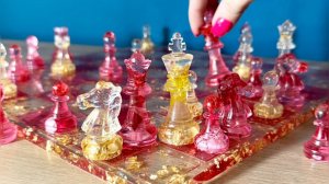 Как сделать шахматы из эпоксидной смолы.