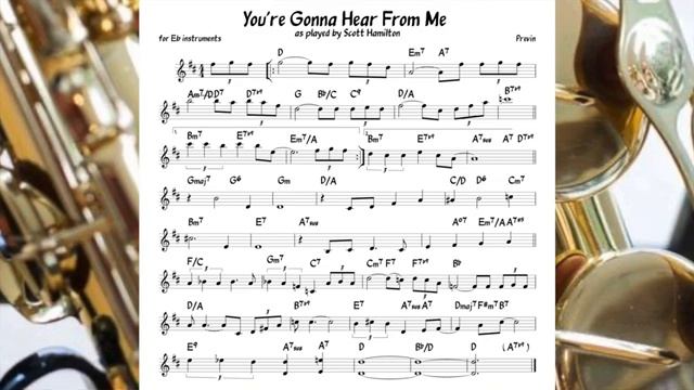 You re Gonna Hear From Me Previn ballad Backing track score for Eb alto instruments_270p_360p смотреть онлайн
