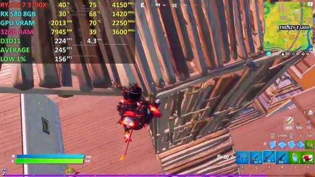 Fortnite - Season 14 | RX 580 8GB + Ryzen 7 3700X | 1080p - Low Settings смотреть онлайн