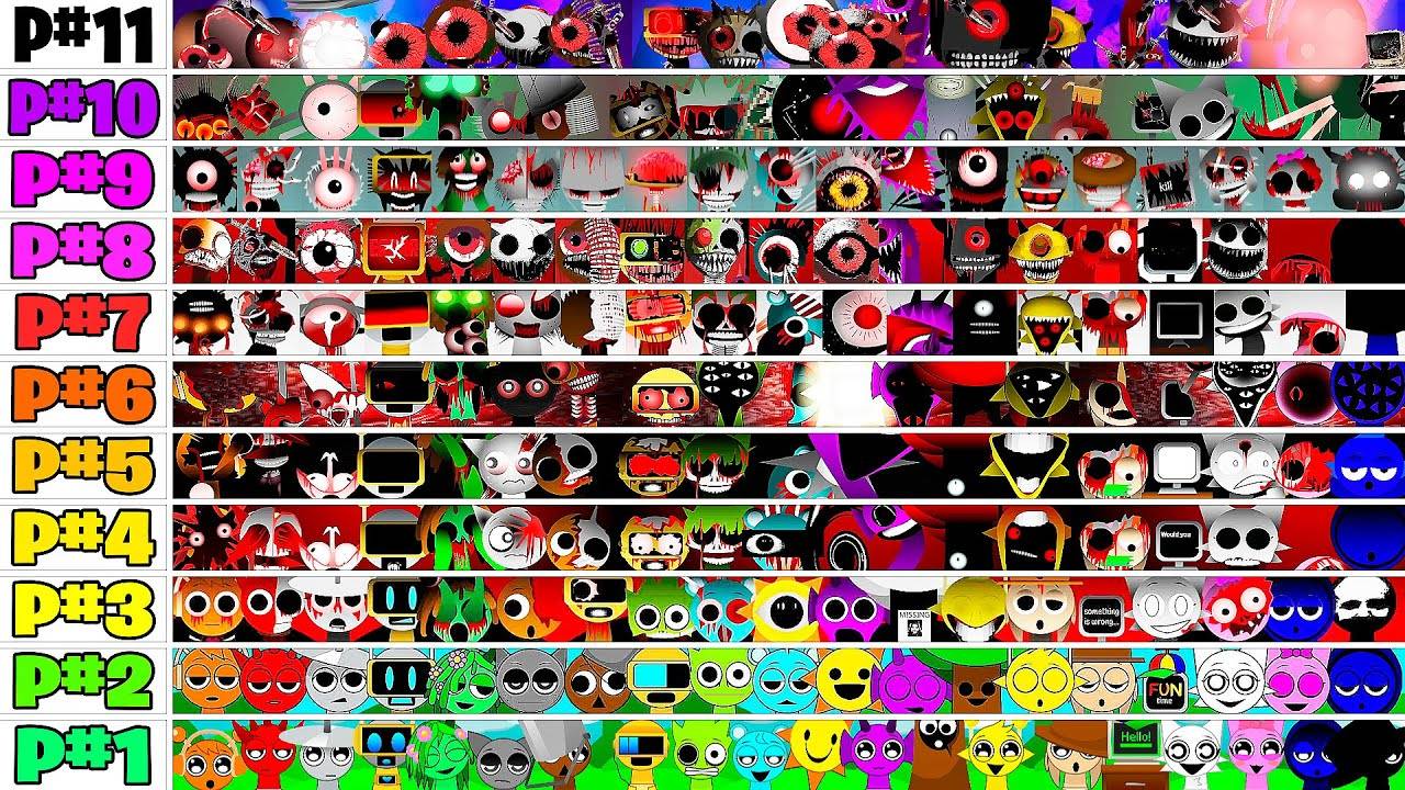 Sprunki вместе все фазы 1-11 в Incredibox Sprunki все в одном смотреть онлайн