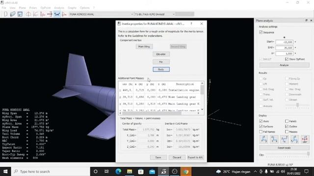 XFLR5 SIMULATION: AIRPLANE STATIC AND DYNAMIC STABILITY ANALYSIS смотреть онлайн