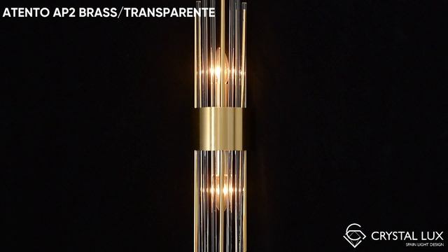 БРА ATENTO AP2 BRASS/TRANSPARENTE | CRYSTAL LUX смотреть онлайн