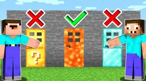 📹 НУБ И ПРО ВЫБИРАЮТ ПРАВИЛЬНУЮ ДВЕРЬ ЧЕЛЛЕНДЖ МАЙНКРАФТ ! НУБИК И ПРО В ТРОЛЛИНГ ЛОВУШКА MINECRAF