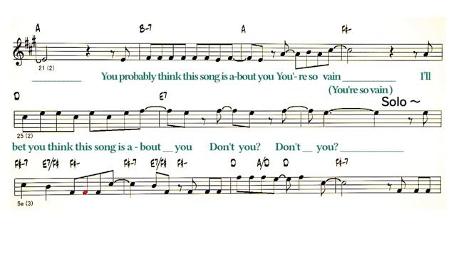 You're So Vain - ( Eb Instrument ) ( 360 X 640 ) смотреть онлайн