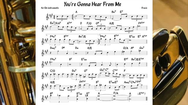 You re Gonna Hear From Me Previn Backing track score for Eb alto instruments_720p смотреть онлайн