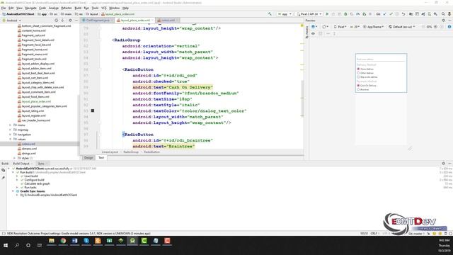 EDMT Dev - Food App Android Studio #20 Design Place Order layout смотреть онлайн
