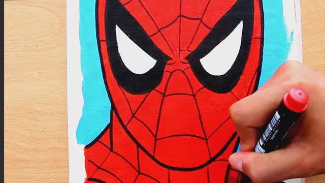 Как нарисовать и раскрасить ЧЕЛОВЕКА-ПАУКА на холсте (сделай сам) смотреть онлайн