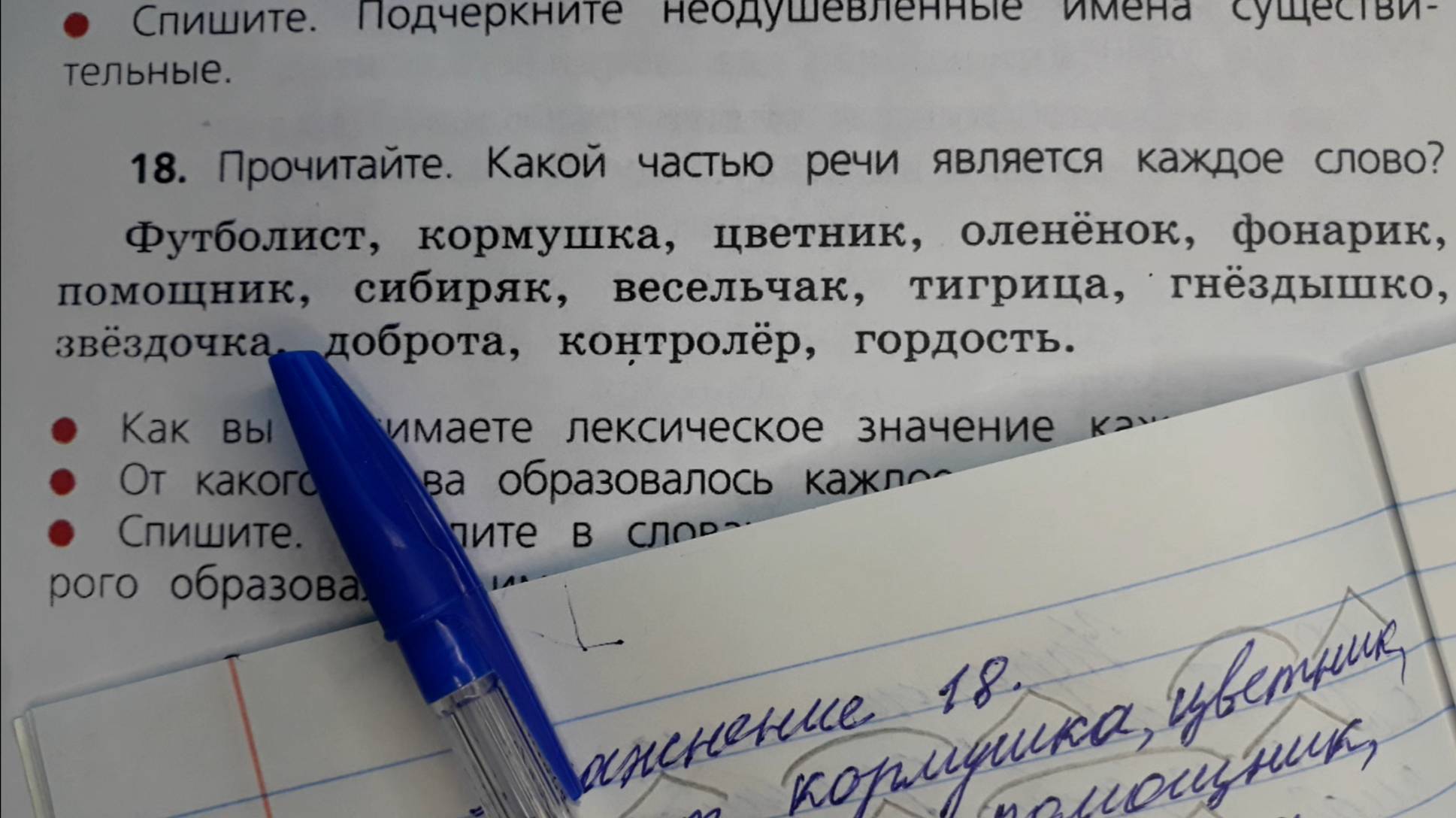 Русский язык 3 класс, 2 часть, упр.18, с.13 смотреть онлайн