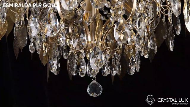 ПОТОЛОЧНЫЙ СВЕТИЛЬНИК ESMIRALDA PL9 GOLD | CRYSTAL LUX смотреть онлайн