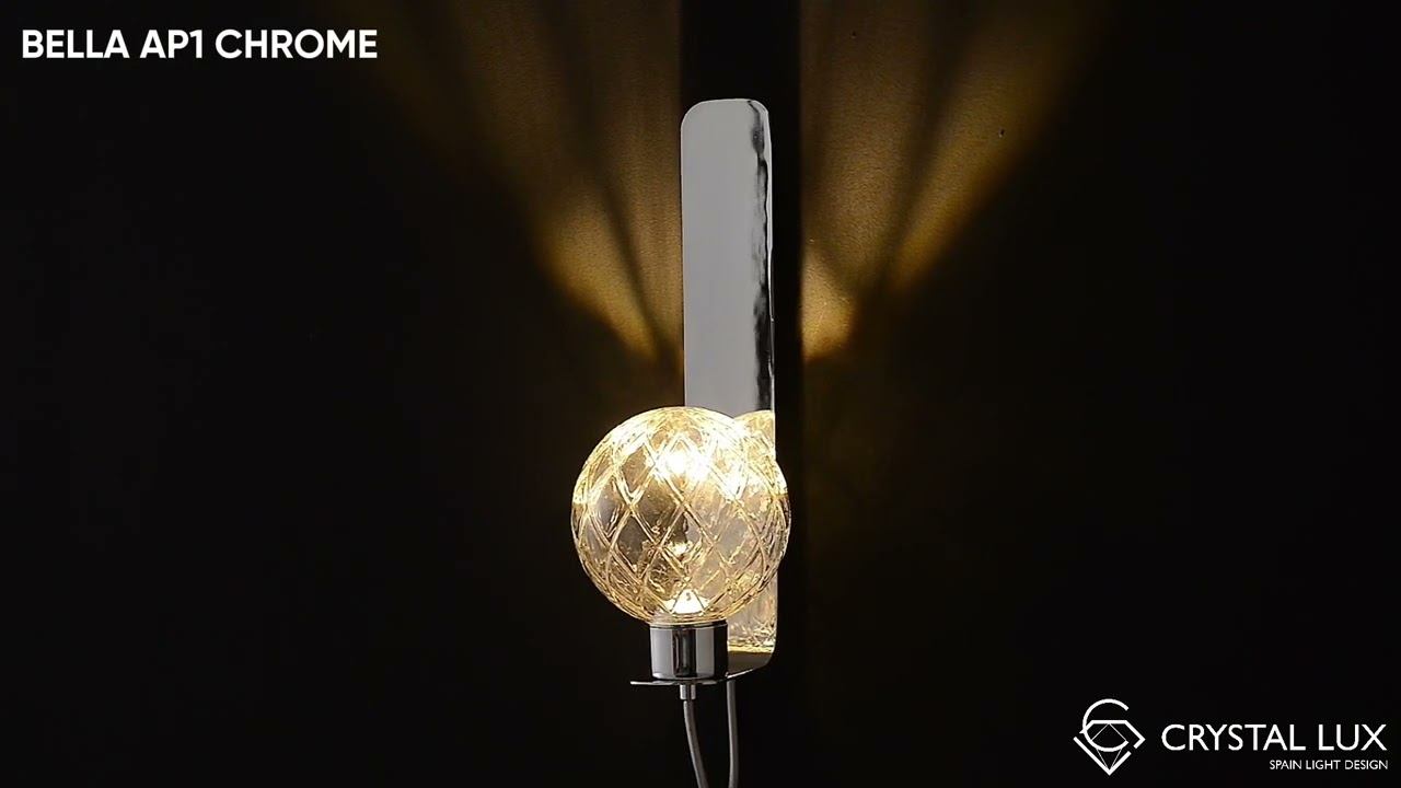 БРА BELLA AP1 CHROME | CRYSTAL LUX смотреть онлайн