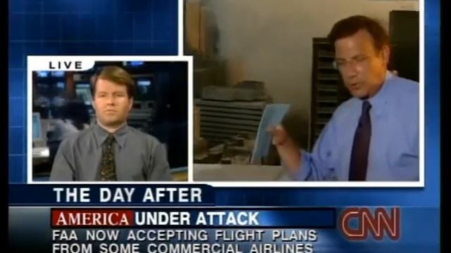 CNN 9/11 LIVE TV Coverage (9/12/01) 6:45 P.M - 7:00 P.M смотреть онлайн