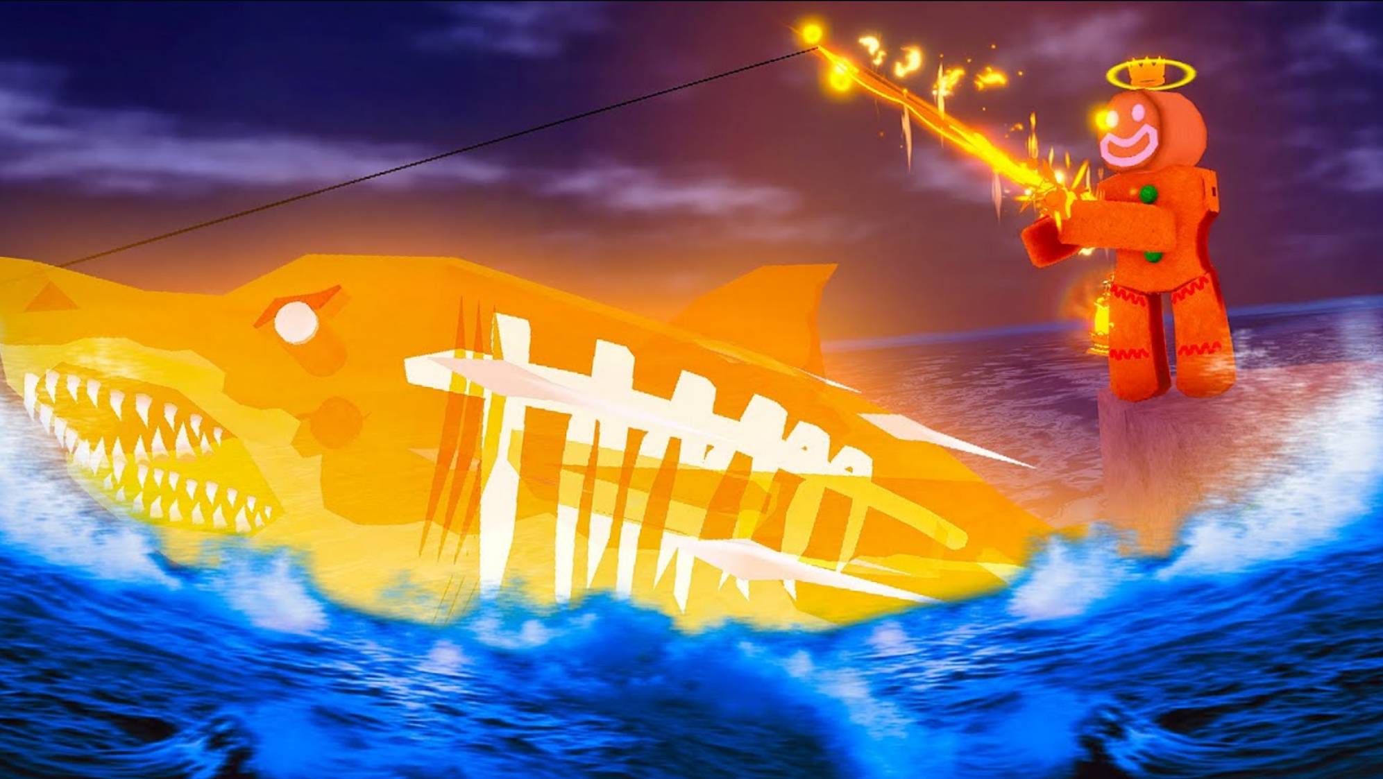 ЛУЧШЕЕ ЗАЧАРОВАНИЕ ДЛЯ ГИГАНТСКОГО МЕГАЛОДОНА! в ФИШ ⧸ Fisch в Роблокс смотреть онлайн