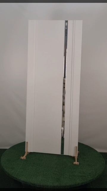 Двери межкомнатные ДО М-2 зеркало фацет Вайт (ПВХ)