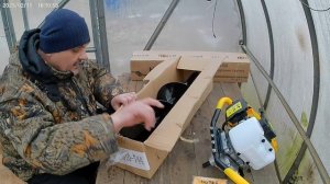 Обкатываю мотобур.