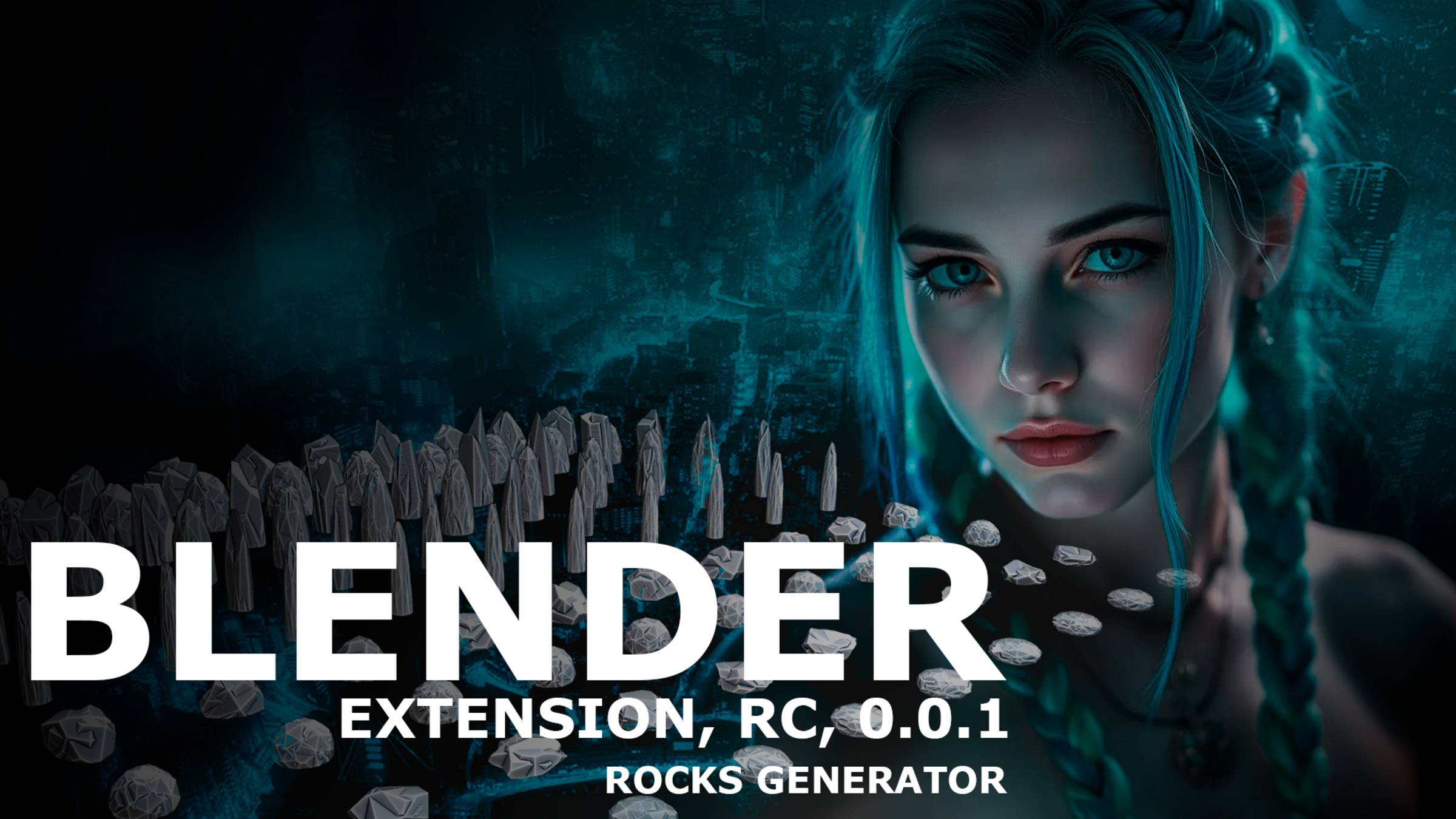 Blender extension, add-on, Low Poly, Генератор камней, Rocks generator смотреть онлайн
