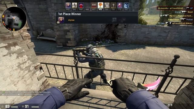 Karambit Fade Gameplay (90/10) - CS:GO смотреть онлайн