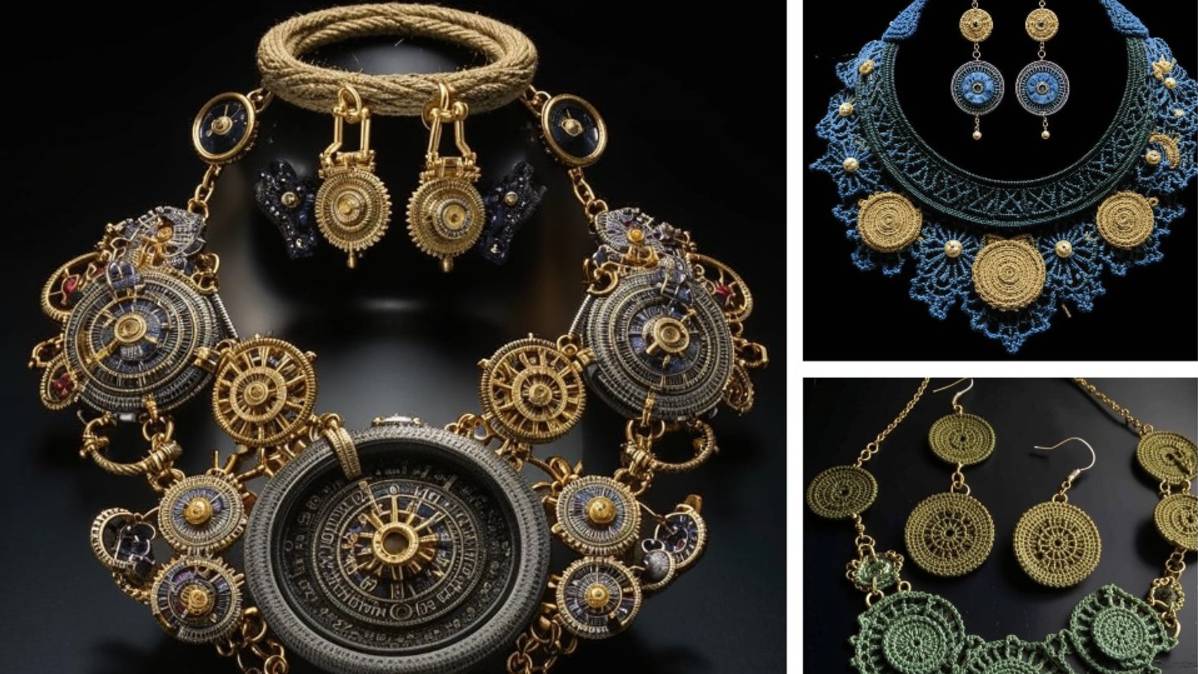 Украшения в стиле "СТИМПАНК" ("Steampunk") от нейросети. ПОДБОРКА №1. Вязание. смотреть онлайн