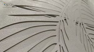 МАСТЕР-КЛАСС Панно на стену. Трафарет Листья пальмы своими руками. Декоративная штукатурка РусДекор