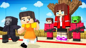 Джей Джей и Майки поменялись ролями в ИГРЕ КАЛЬМАРА- Майнкрафт Анимация