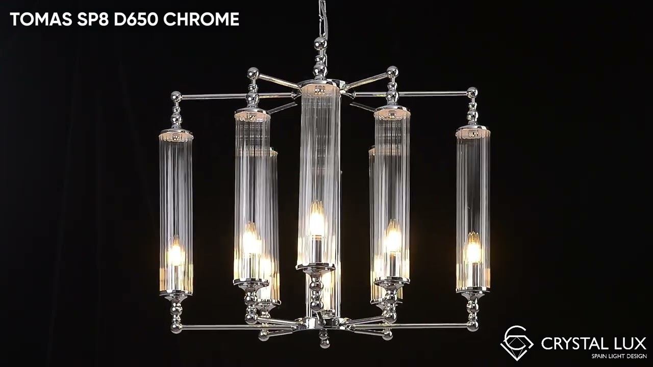 ЛЮСТРА TOMAS SP8 D650 CHROME | CRYSTAL LUX смотреть онлайн