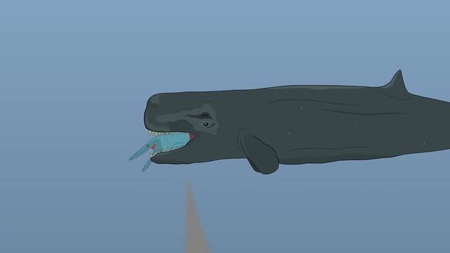 Battle of Megalodon against Leviathan | Animation смотреть онлайн