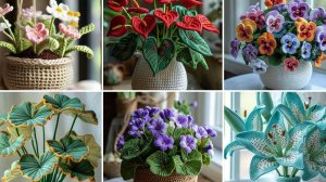 Очаровательные вязаные цветы! DIY🌷