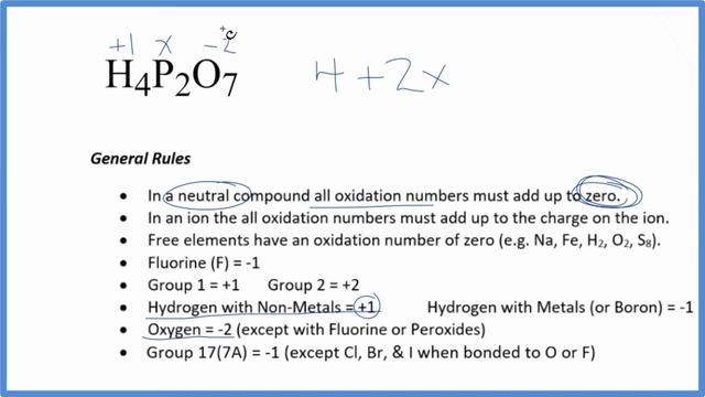 How to find the Oxidation Number for P in the H4P2O7 ion. (Pyrophosphoric acid ion) смотреть онлайн