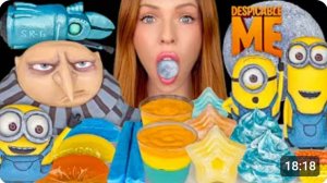 ASMR Mukbang, Гадкий Мезьер, Нами Мун, Грю, Луффи Туффа, Синий напиток Сэнди, Миньоны Элли
