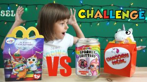 Самодельный Хэппи Мил Poopsie Sparkly Critters от волшебного единорога Жора против VS Happy Meal TY