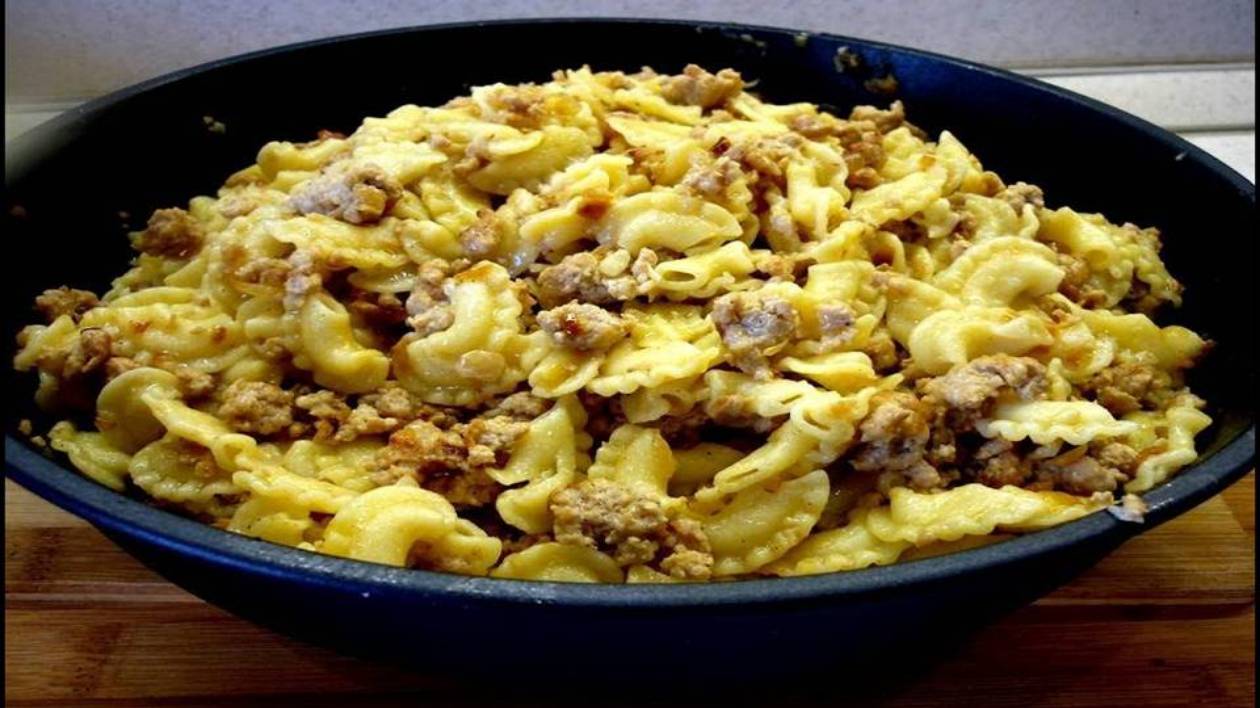 Макароны по-флотски с фаршем! Макароны с мясом -сытный ужин или обед на скорую руку.Рецепт простой смотреть онлайн