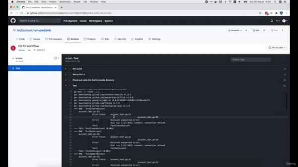014 Setup Github Actions for Golang + Postgres to run automated tests