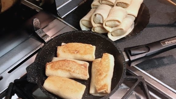 Блинчики фаршированные с мясом. смотреть онлайн