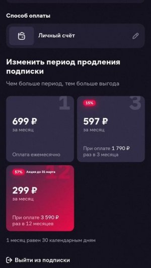 Отключение автоматического продления в мобильном приложении Иви