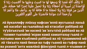 2 ПОСЛЕДНИХ АЯТА ИЗ СУРЫ «АЛЬ - БАКАРА»