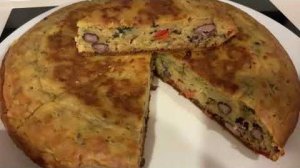 ПИРОГ С ФАСОЛЬЮ на сковороде