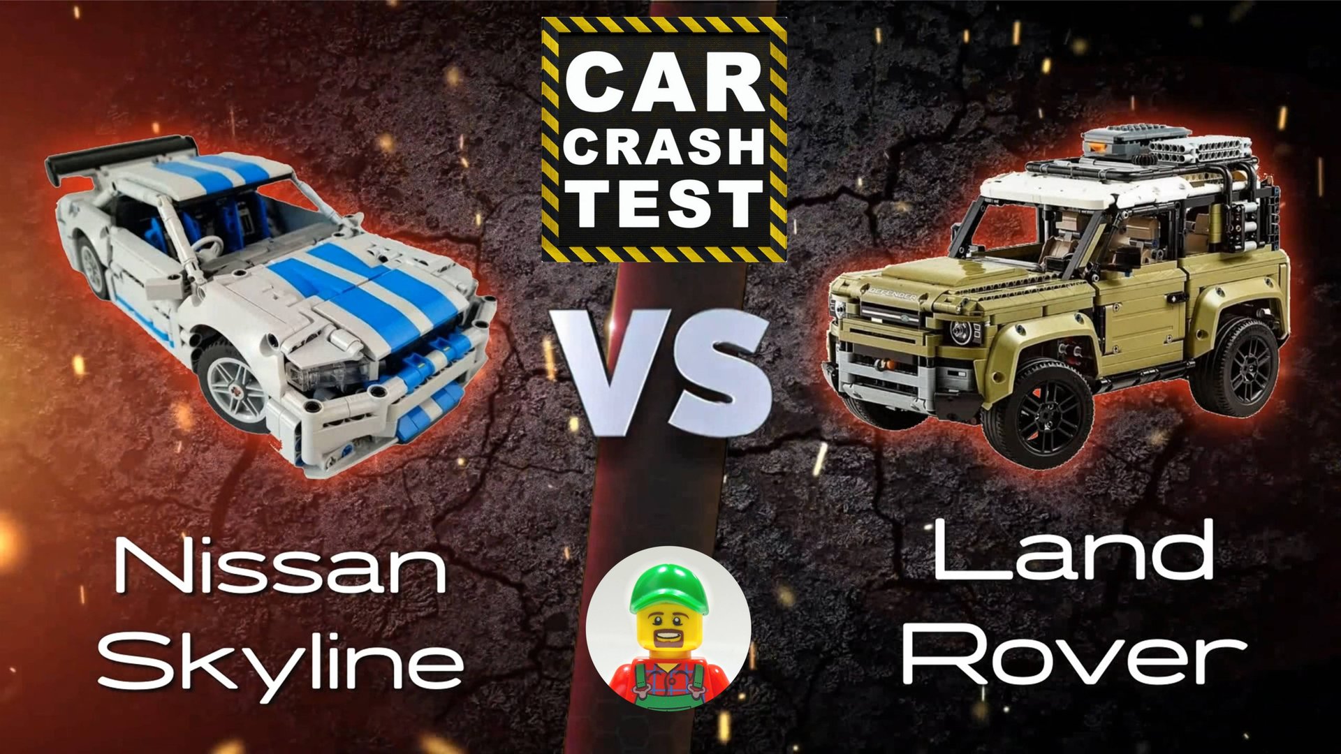 Краш-тест LEGO Technic! Nissan Skyline vs. Land Rover на скорости до 100 км/ч! 💥🚗💨 смотреть онлайн