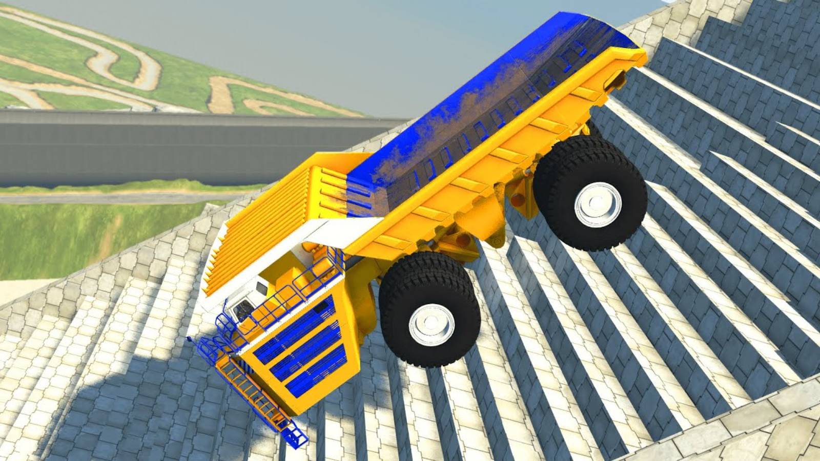 БЕЛАЗ vs Бесконечный Спуск! #5 - BeamNG.drive игра про машины смотреть онлайн