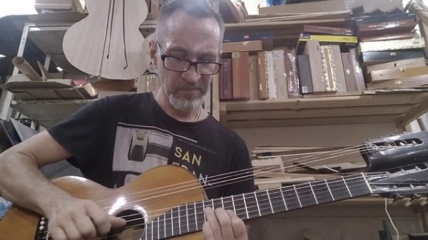 Старинная гитара 6+4 после реставрации . Часть 2