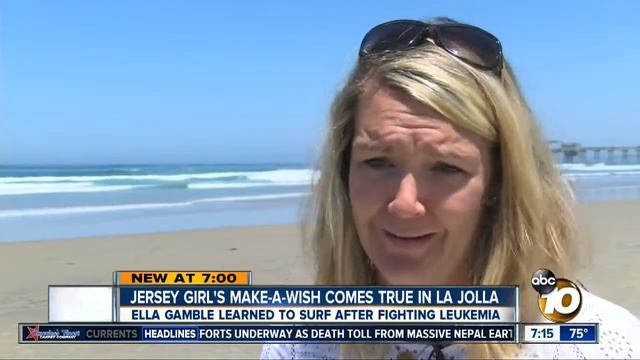 Jersey girl's Make-A-Wish comes true in La Jolla смотреть онлайн