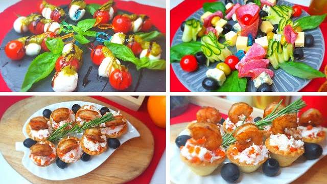 Три Закуски ДЛЯ ПРАЗДНИЧНОГО СТОЛА – ИЗУМИТЕЛЬНО ВКУСНЫЕ и КРАСИВЫЕ блюда смотреть онлайн