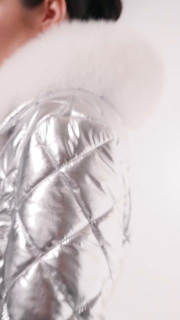 Пальто серебро