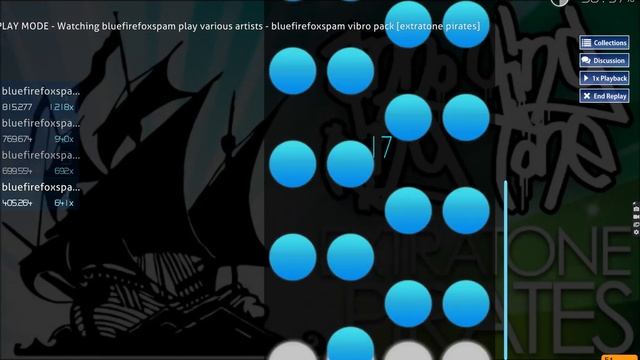 Osu mania Extratone Pirates vibro map 95.82% S Rank 8.76 stars смотреть онлайн