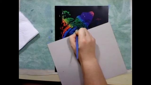 How to Do Chameleon Scratch Engraving Art смотреть онлайн