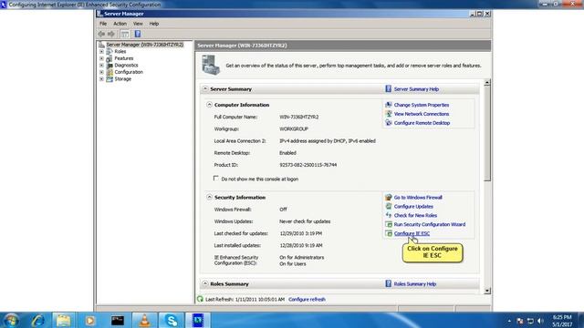 Configuring Internet Explorer IE Enhanced Security Configuration смотреть онлайн